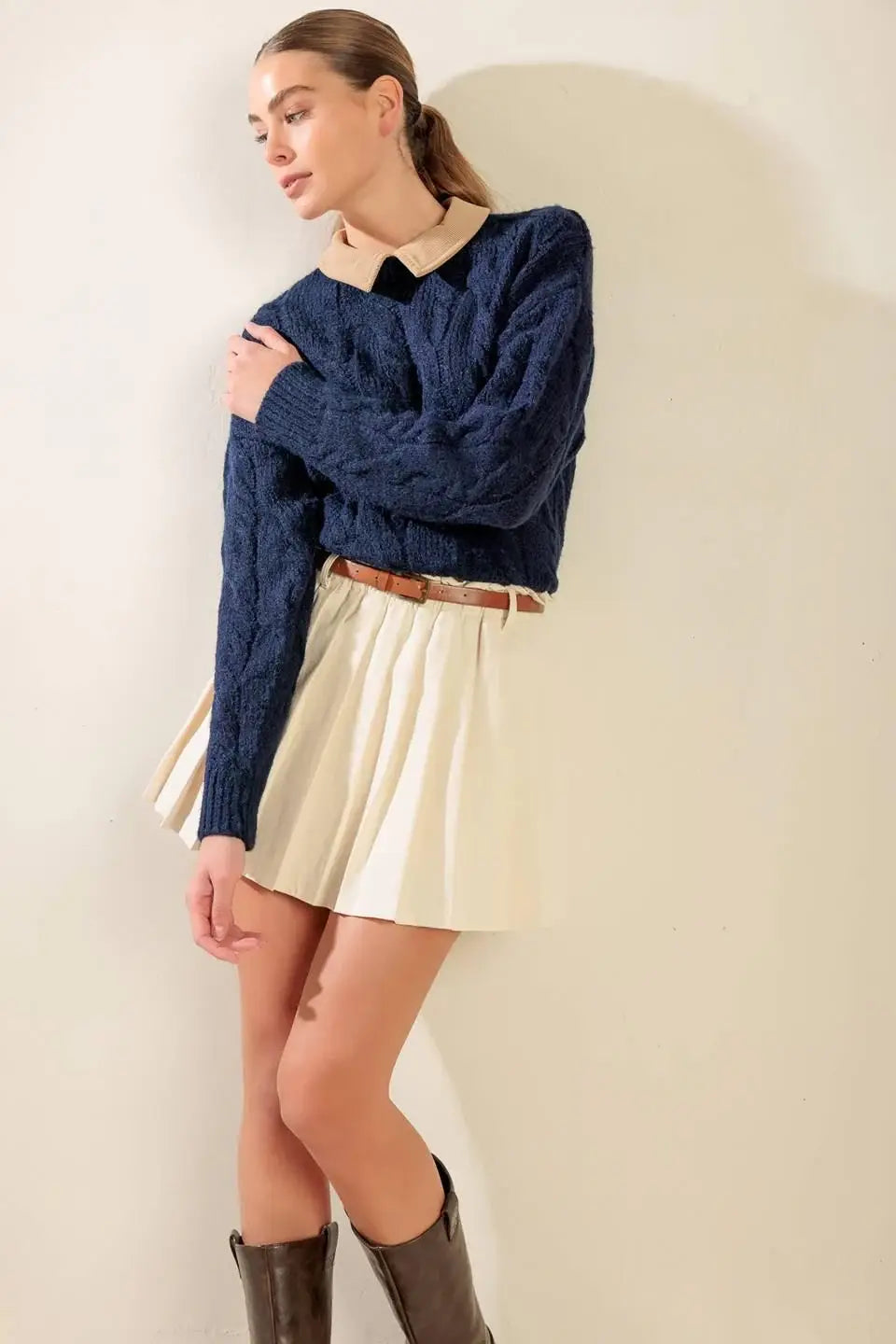 TOTALLY SMITTEN PULLOVER SWEATER TOP - Flying Tomato - Flyclothing LLC