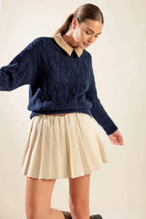 TOTALLY SMITTEN PULLOVER SWEATER TOP - Flying Tomato - Flyclothing LLC