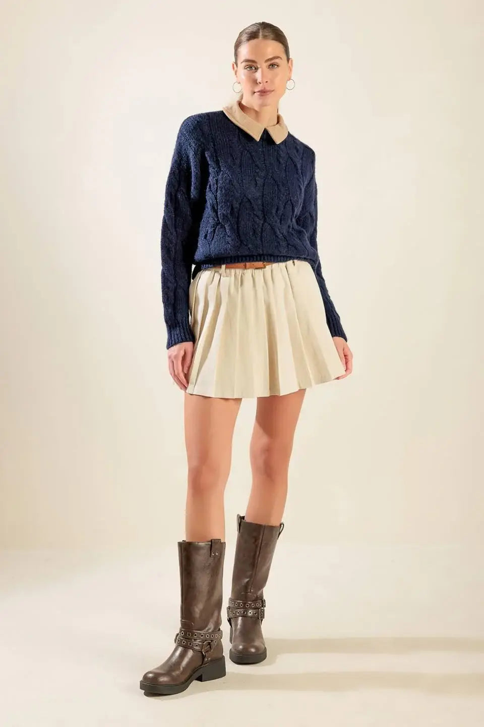 TOTALLY SMITTEN PULLOVER SWEATER TOP - Flying Tomato - Flyclothing LLC