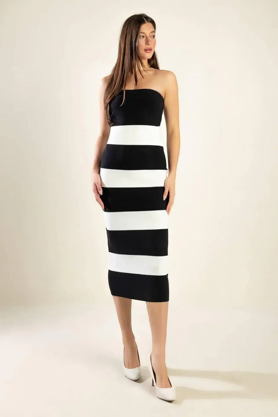 ROMANTIC AFTERNOON SWEATER MIDI TUBE DRESS - Flying Tomato - Flyclothing LLC