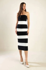ROMANTIC AFTERNOON SWEATER MIDI TUBE DRESS - Flying Tomato - Flyclothing LLC