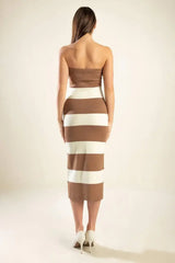 ROMANTIC AFTERNOON SWEATER MIDI TUBE DRESS - Flying Tomato - Flyclothing LLC