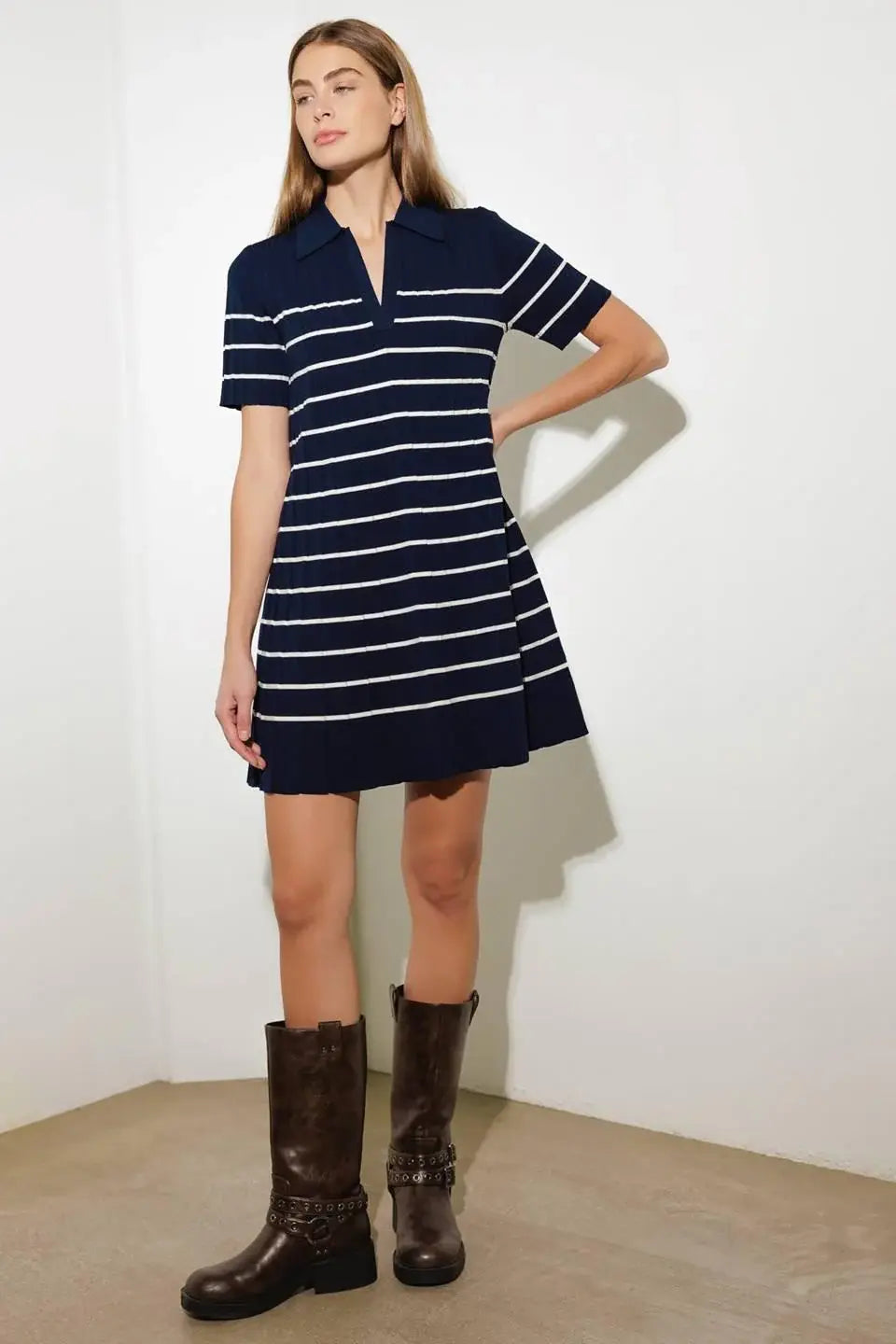 RUSTIC DREAM SWEATER MINI DRESS - Flying Tomato - Flyclothing LLC