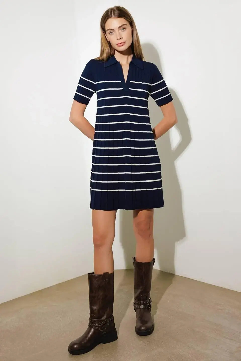 RUSTIC DREAM SWEATER MINI DRESS - Flying Tomato - Flyclothing LLC