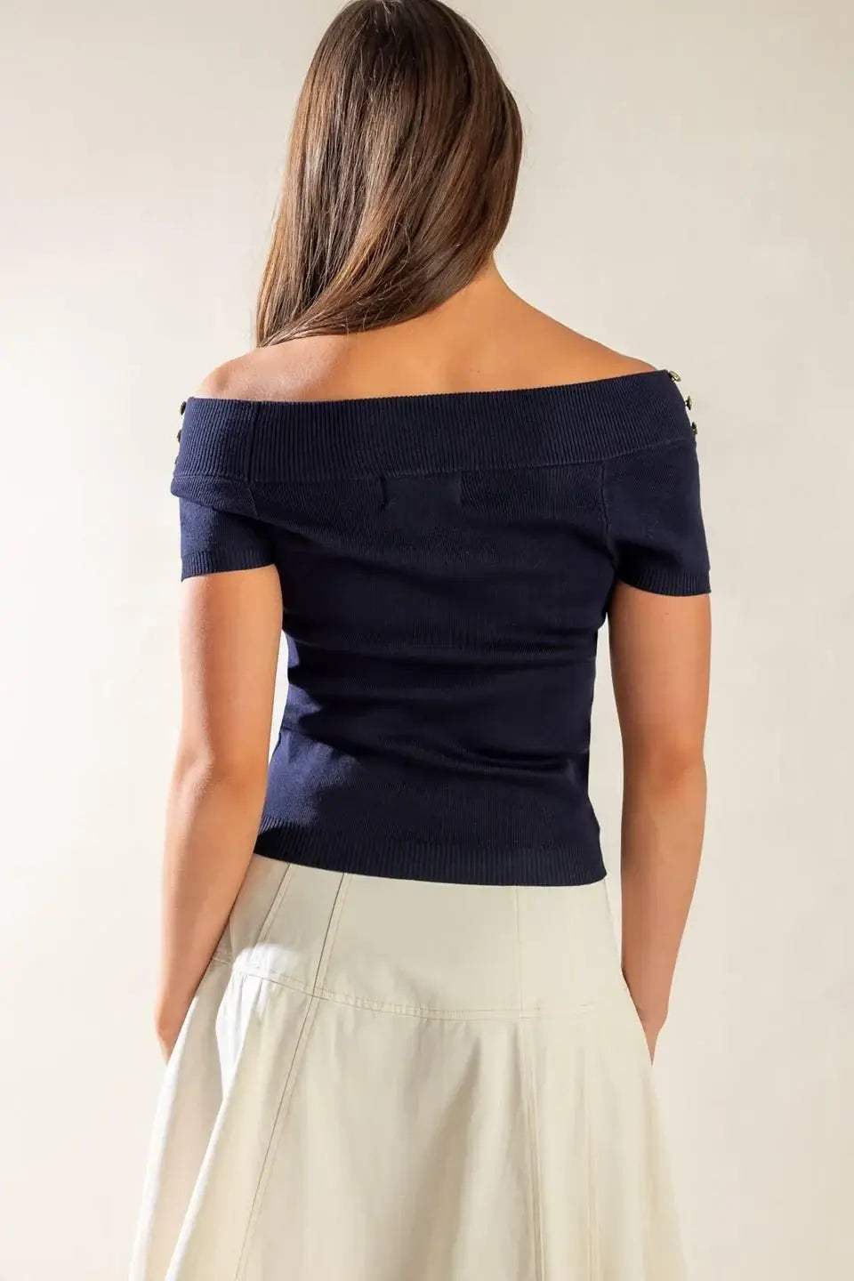 TIME FOR TEA OFF SHOULDER SWEATER TOP - Flying Tomato - Flyclothing LLC