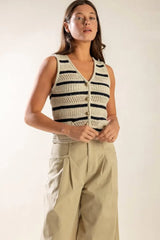 INTO THE NATURAL SWEATER KNIT VEST - Flying Tomato - Flyclothing LLC