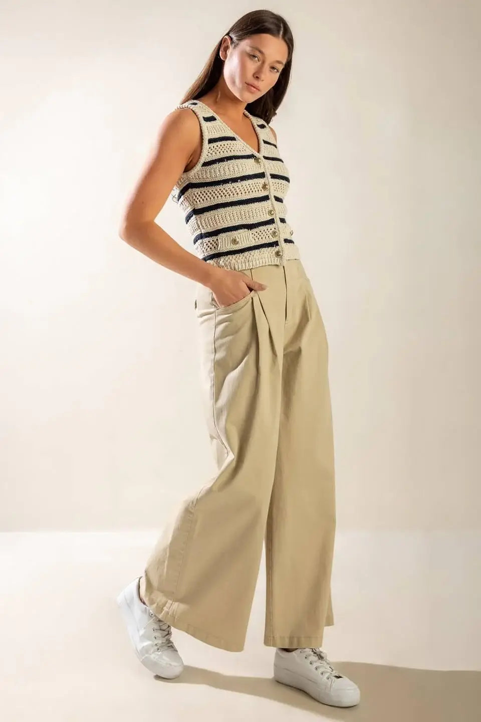INTO THE NATURAL SWEATER KNIT VEST - Flying Tomato - Flyclothing LLC