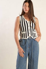 FREE TO DREAM SWEATER KNIT VEST - Flying Tomato - Flyclothing LLC