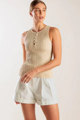 THINKING ABOUT YOU KNIT TANK TOP - Flying Tomato - Flyclothing LLC