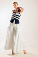 SHINE BRIGHT NAVY KNIT TOP - Flying Tomato - Flyclothing LLC