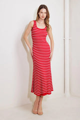 SOFT SIDE OF RED KNIT MIDI DRESS - Flying Tomato - Flyclothing LLC