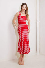 SOFT SIDE OF RED KNIT MIDI DRESS - Flying Tomato - Flyclothing LLC