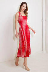 SOFT SIDE OF RED KNIT MIDI DRESS - Flying Tomato - Flyclothing LLC