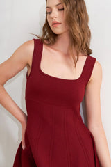 SKATER IN WINE SWEATER MINI DRESS - Flying Tomato - Flyclothing LLC