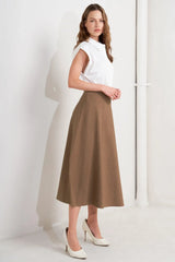 LATTE LANE SWEATER KNIT CIRCLE SKIRT - Flying Tomato - Flyclothing LLC
