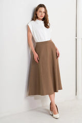 LATTE LANE SWEATER KNIT CIRCLE SKIRT - Flying Tomato - Flyclothing LLC