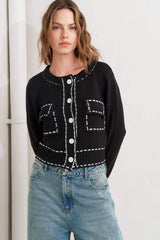 MONO FRAME SWEATER KNIT TOP - Flying Tomato - Flyclothing LLC