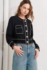 MONO FRAME SWEATER KNIT TOP - Flying Tomato - Flyclothing LLC