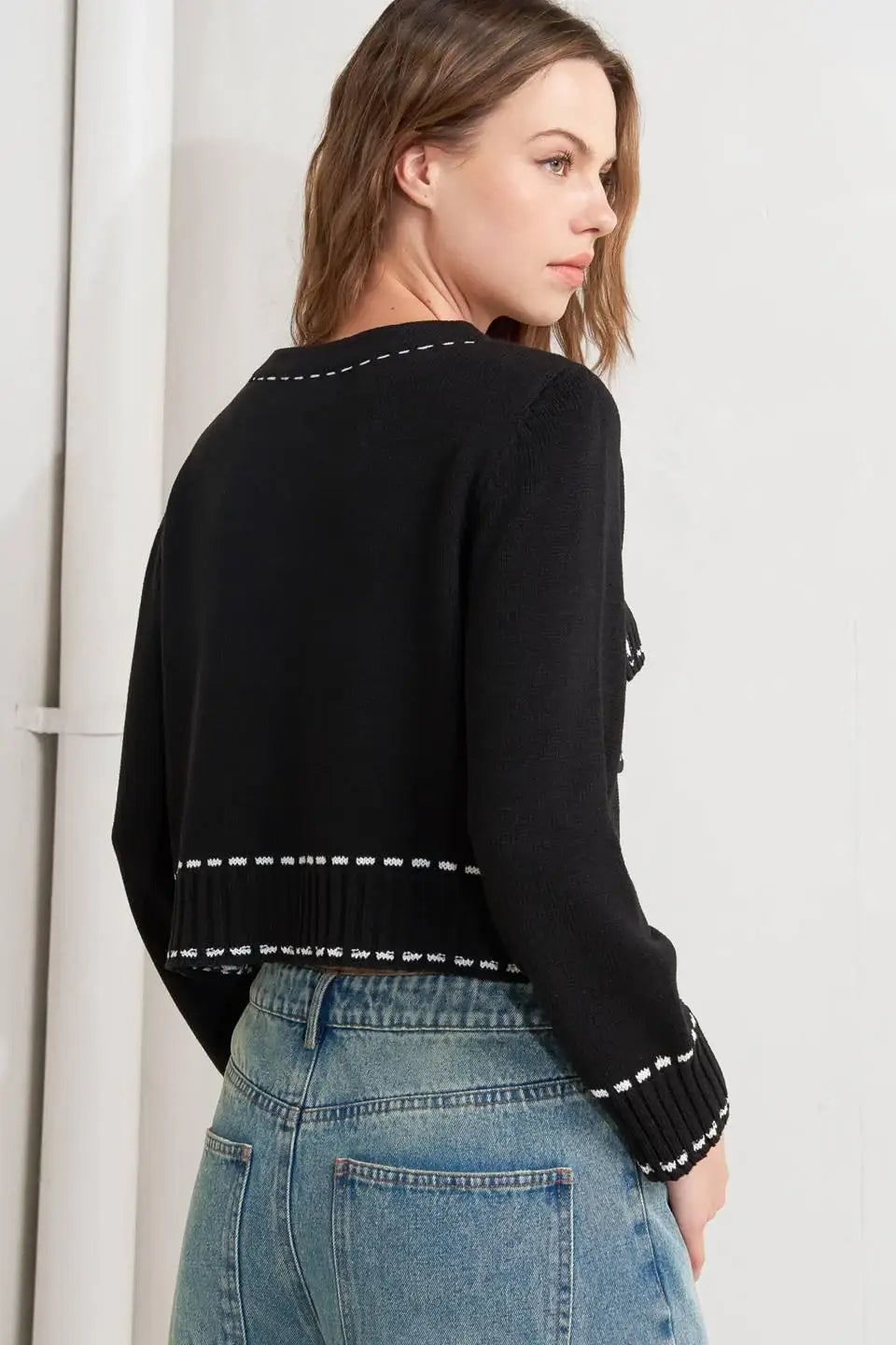 MONO FRAME SWEATER KNIT TOP - Flying Tomato - Flyclothing LLC