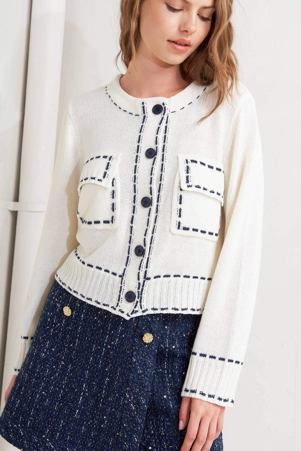 MONO FRAME SWEATER KNIT TOP - Flying Tomato - Flyclothing LLC