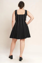 SUGAR STRIPE JACQUARD SWEATER MINI DRESS - Flying Tomato - Flyclothing LLC