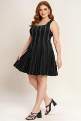 SUGAR STRIPE JACQUARD SWEATER MINI DRESS - Flying Tomato - Flyclothing LLC