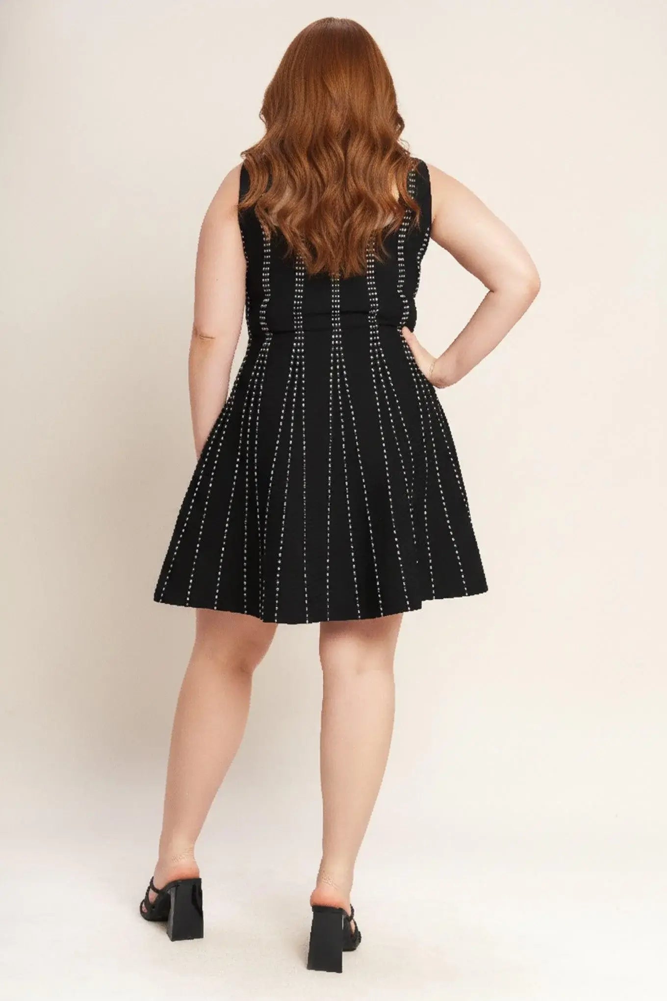 SUGAR STRIPE JACQUARD SWEATER MINI DRESS - Flying Tomato - Flyclothing LLC