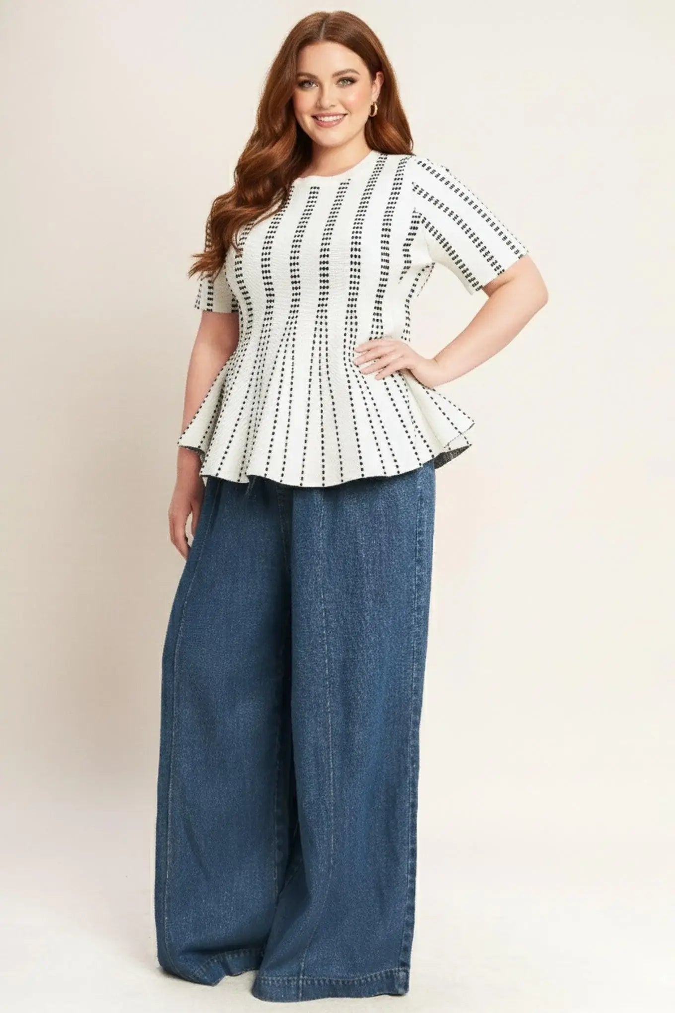 EVENING RUSTLE JACQUARD SWEATER TOP - Flying Tomato - Flyclothing LLC