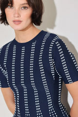EVENING RUSTLE JACQUARD SWEATER TOP - Flying Tomato - Flyclothing LLC