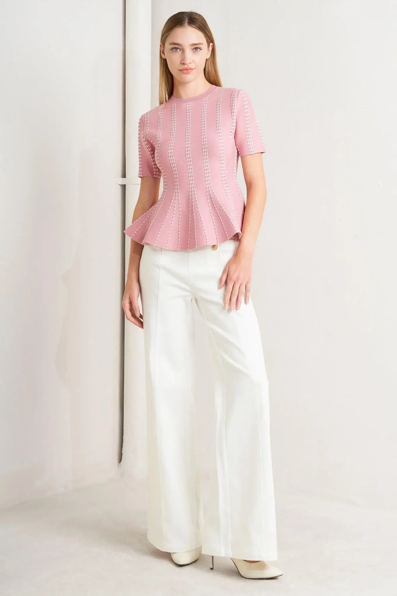 EVENING RUSTLE JACQUARD SWEATER TOP - Flying Tomato - Flyclothing LLC