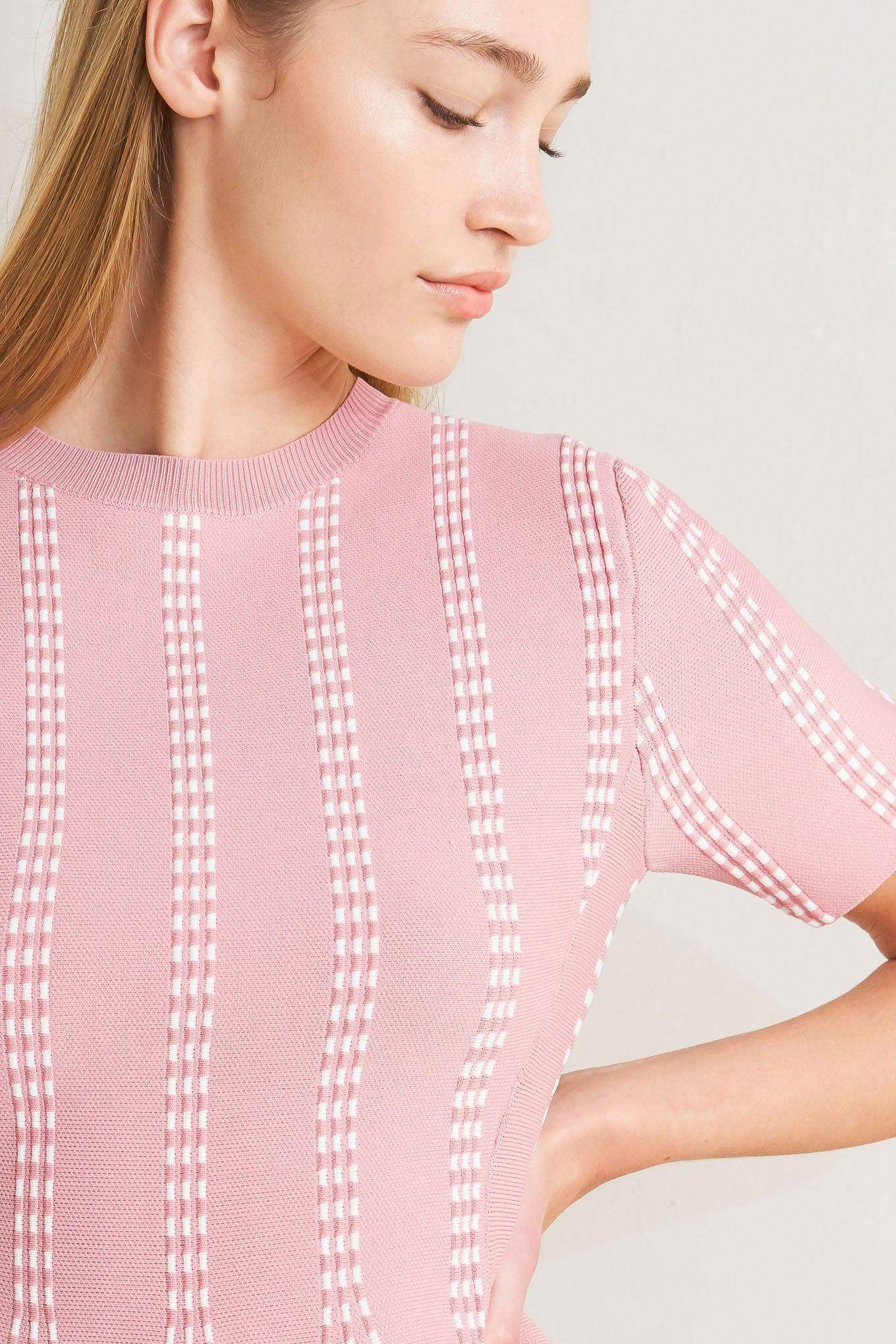 EVENING RUSTLE JACQUARD SWEATER TOP - Flying Tomato - Flyclothing LLC