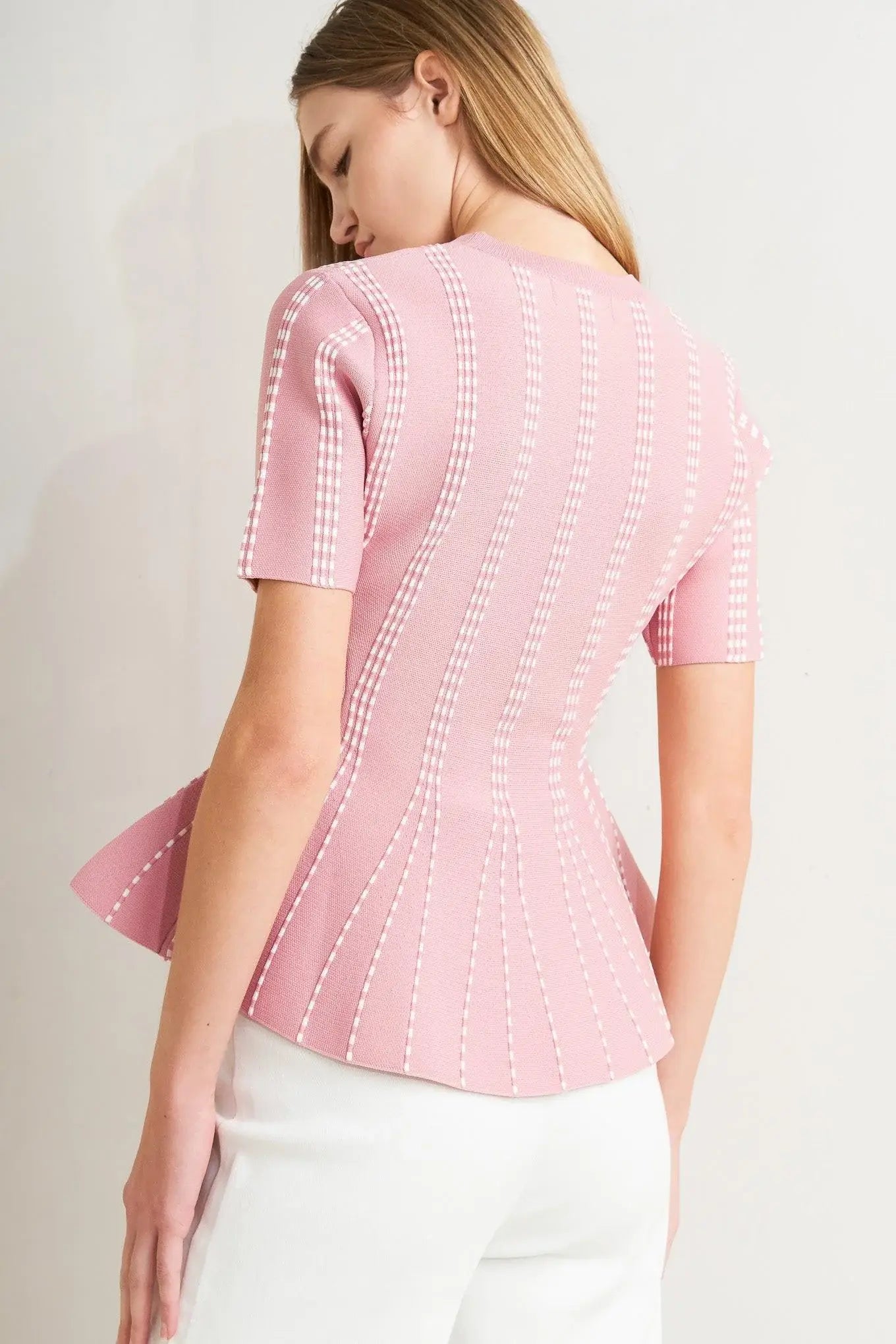 EVENING RUSTLE JACQUARD SWEATER TOP - Flying Tomato - Flyclothing LLC