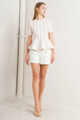 EVENING RUSTLE JACQUARD SWEATER TOP - Flying Tomato - Flyclothing LLC
