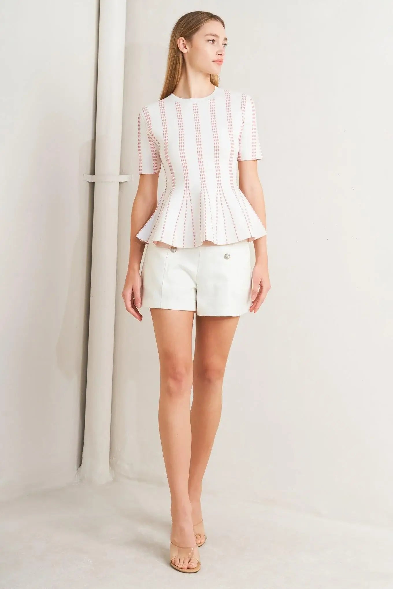 EVENING RUSTLE JACQUARD SWEATER TOP - Flying Tomato - Flyclothing LLC
