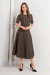 DOT DANCE SWEATER KNIT MIDI DRESS - Flying Tomato - Flyclothing LLC