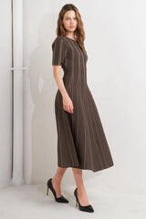 DOT DANCE SWEATER KNIT MIDI DRESS - Flying Tomato - Flyclothing LLC