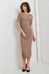 STRUCTURED CHIC SWEATER MIDI DRESS - Flying Tomato - Flyclothing LLC