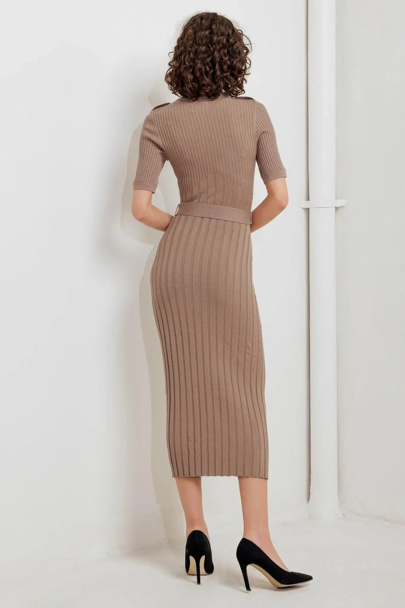 STRUCTURED CHIC SWEATER MIDI DRESS - Flying Tomato - Flyclothing LLC