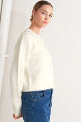 ANGEL TOUCH SWEATER KNIT CARDIGAN - Flying Tomato - Flyclothing LLC