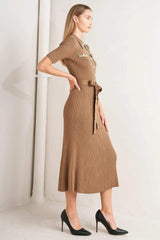 PARISIAN INSPIRED STYLE SWEATER KNIT MIDI DRESS - Flying Tomato - Flyclothing LLC