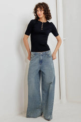 MODERN CURL SWEATER KNIT TOP - Flying Tomato - Flyclothing LLC