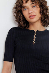 MODERN CURL SWEATER KNIT TOP - Flying Tomato - Flyclothing LLC