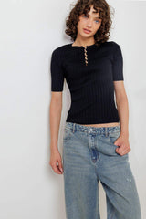 MODERN CURL SWEATER KNIT TOP - Flying Tomato - Flyclothing LLC