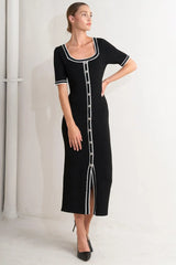 MODERN CLASSIC SWEATER KNIT MIDI DRESS - Flying Tomato - Flyclothing LLC