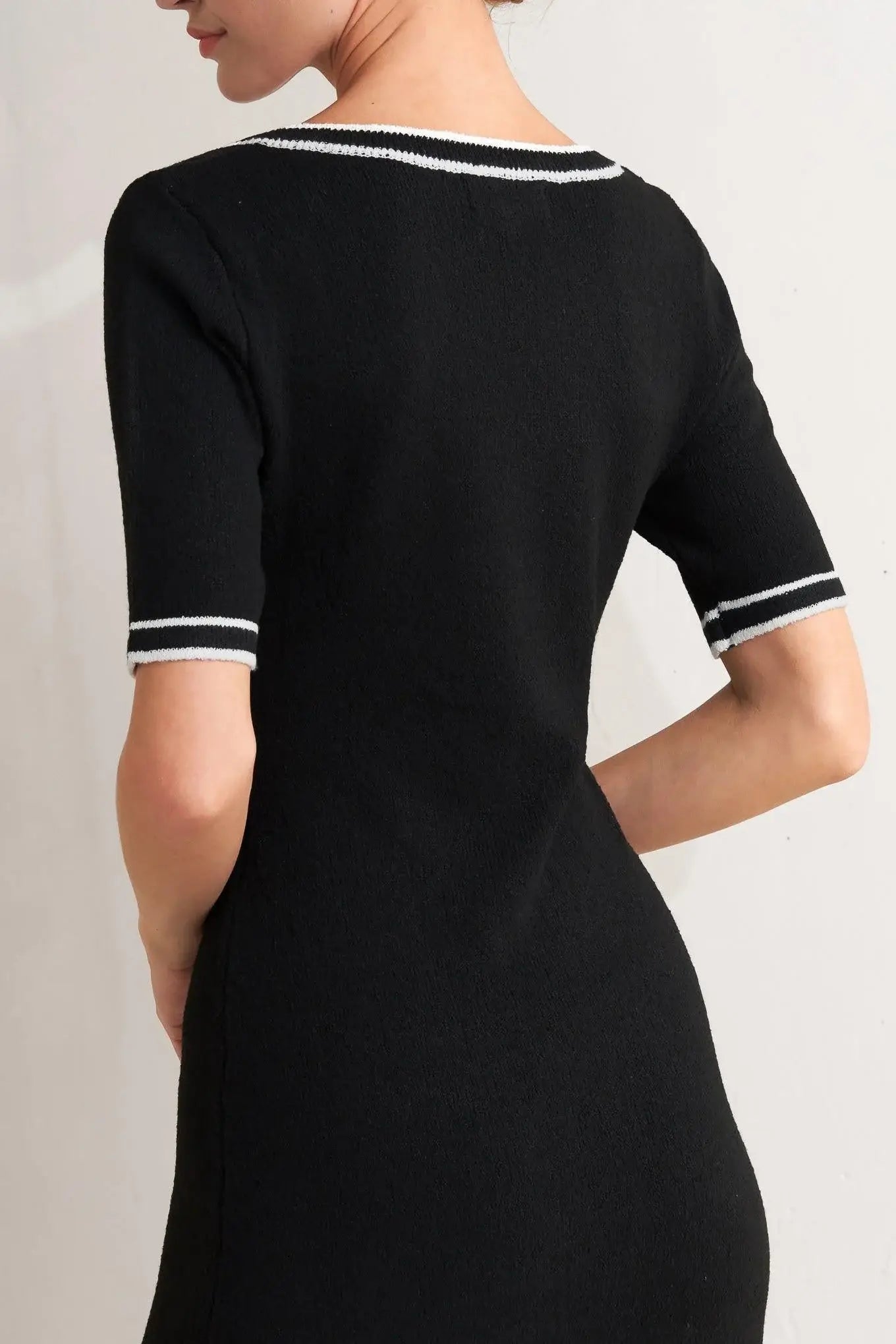 MODERN CLASSIC SWEATER KNIT MIDI DRESS - Flying Tomato - Flyclothing LLC