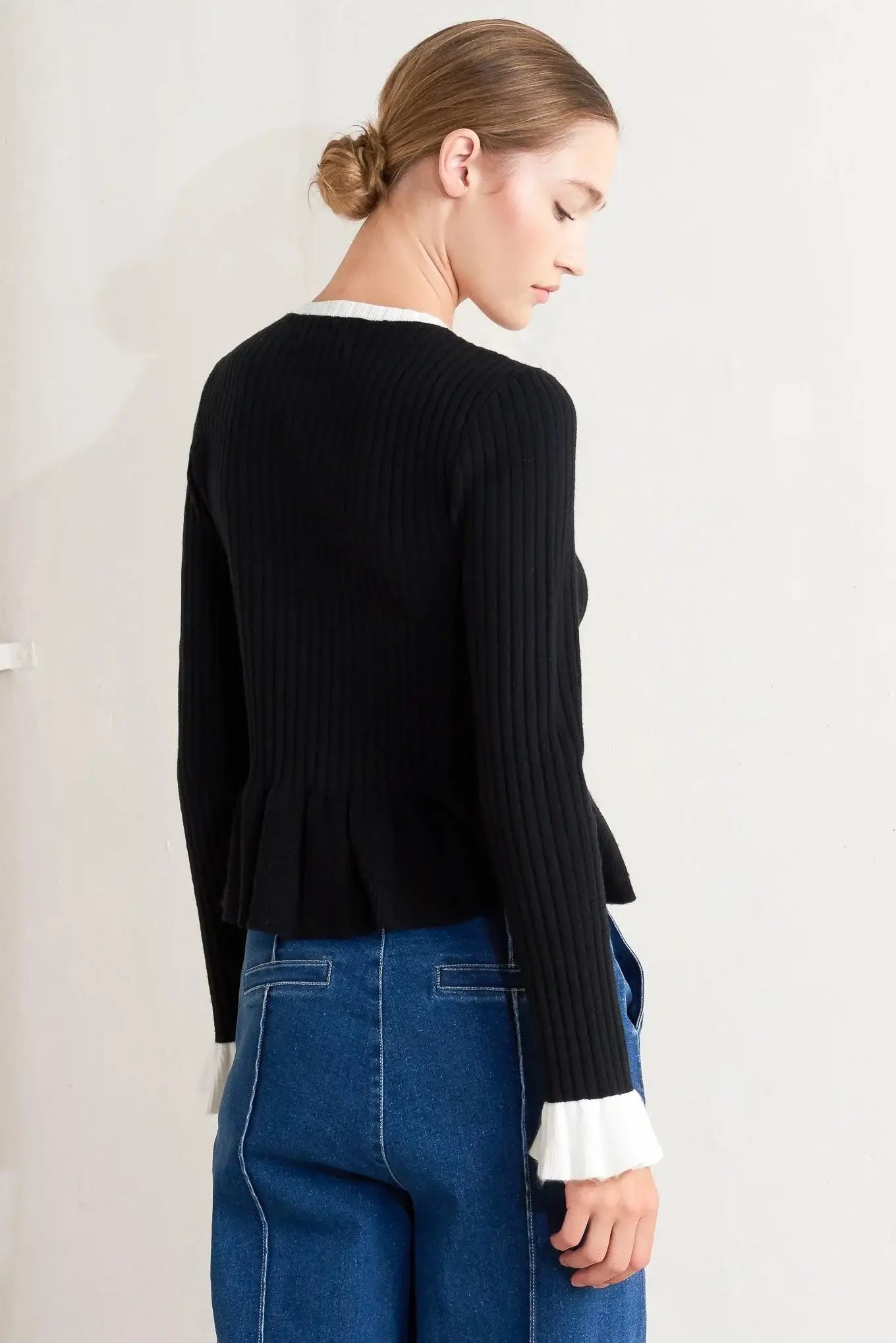 DELICATE EDGE SWEATER KNIT TOP - Flying Tomato - Flyclothing LLC