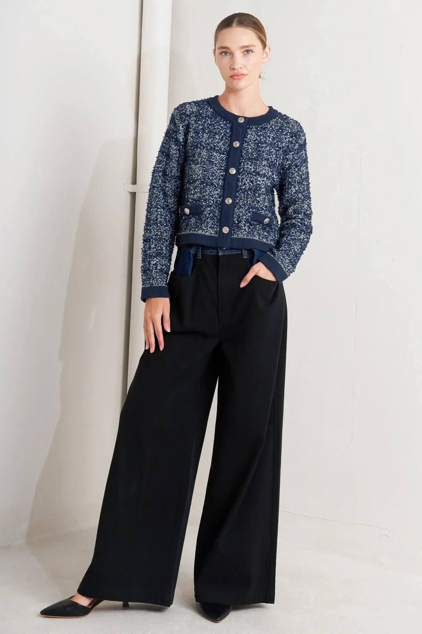 BOUTIQUE GLANCE SWEATER KNIT CARDIGAN - Flying Tomato - Flyclothing LLC