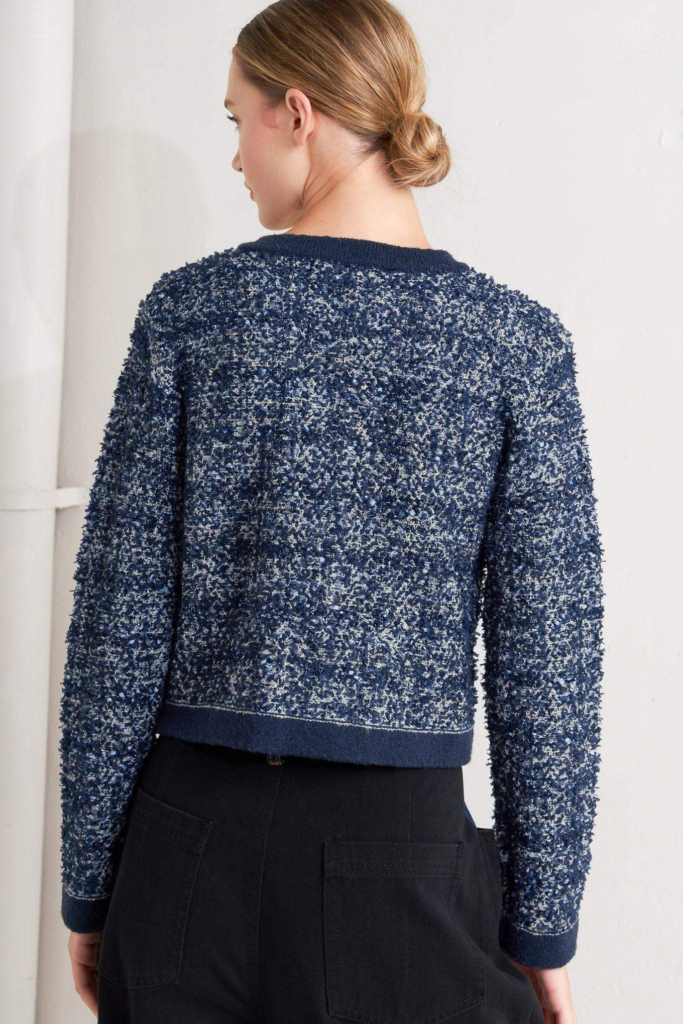 BOUTIQUE GLANCE SWEATER KNIT CARDIGAN - Flying Tomato - Flyclothing LLC