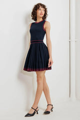 BERRY STRIPE SWEATER MINI DRESS - Flying Tomato - Flyclothing LLC