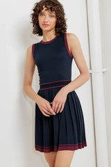 BERRY STRIPE SWEATER MINI DRESS - Flying Tomato - Flyclothing LLC